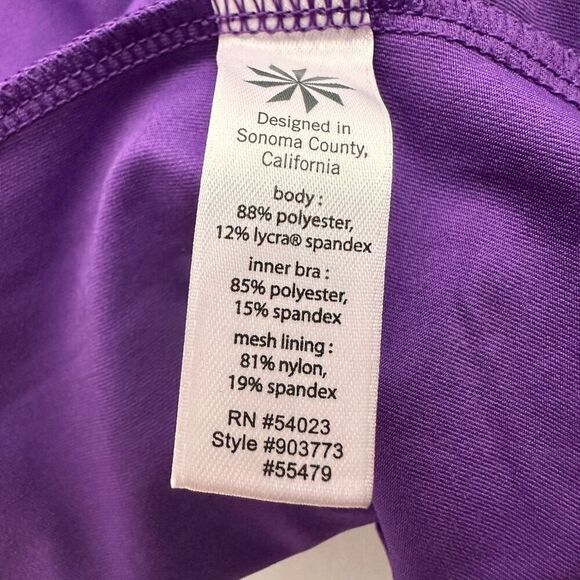 Athleta Tinker Tank Purple Size Large Racerback Style 903773 Built in Bra - Picture 6 of 8